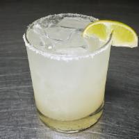 Margarita NA · Lime juice, lemon juice, simple syrup, pickle juice and tonic water.