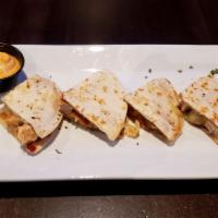 Colorado Quesadilla · Grilled chicken, bacon, and Monterey Jack cheese. Served with a chipotle mayo.