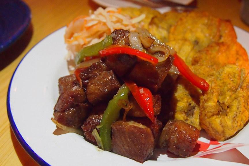Fried Pork (Griot)  · Pork shoulder marinated in house spices for 48-hours, chopped up in small bite sized cubes then deep fried!