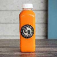 16 oz. Probiotic Booster Juice · Cold pressed oranges, carrots, lemon, ginger, turmeric and topped with probiotics.