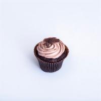 Choco-Holic · 6 or 12 Chocolate cupcakes with chocolate buttercream topped with chocolate shavings.