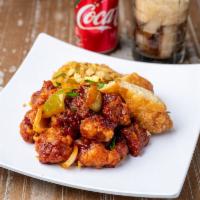 C28. General Tao's Chicken Combo · Hot and spicy.