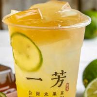 Cold Aiyu Jelly Lemon Green Tea  · Pouchong green tea mixes with freshly squeezed lemon juice, lemon slice, and hand-crafted gr...
