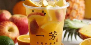 Cold Orange Green Tea  · Freshly squeezed orange juice blended with freshly green tea and cut fruits. It's like Calif...