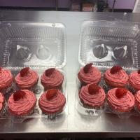 12 Pack Strawberry Cupcakes · One dozen of our moist and delicious strawberry cupcakes.