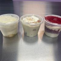 3 Pack Asst. · Bundle of 3 of our popular cake cups and banana pudding. Includes: One red velvet cake cup, ...
