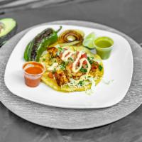 Camaron Taco · Shrimp, cabbage, pico de gallo, and homemade tortilla sauce.