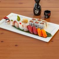 Sushi Deluxe · 9 pieces assorted sushi of chef choice and spicy tuna roll.