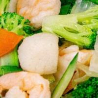57. Steamed Mixed Vegetables with Shrimp · 