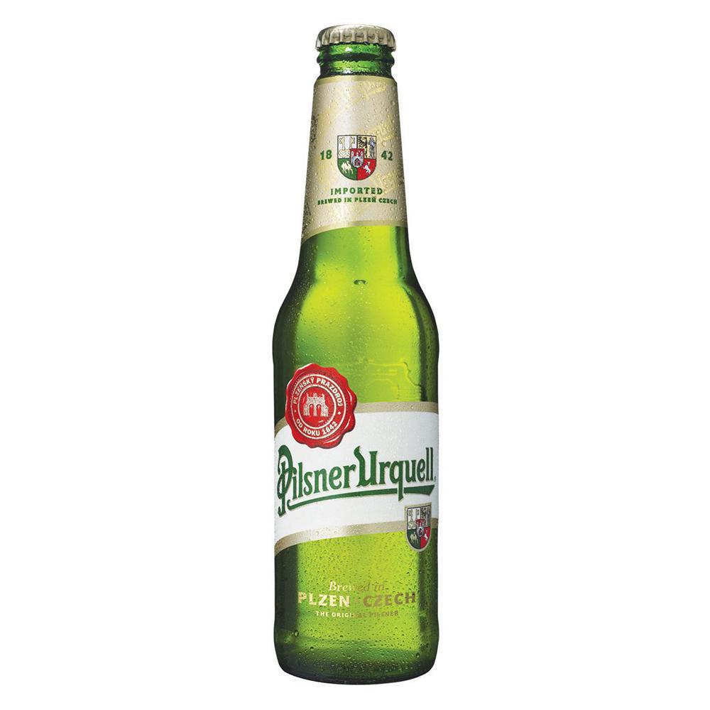 Pilsner Urquell  · Must be 21 to purchase. 6 x 12 oz. bottle, 4.4% ABV. Enjoy an ice-cold Pilsner Urquell and taste the refreshing flavors of this golden pilsner. With a slightly sweet maltiness and smooth hop bitterness, this Czech Pilsner is the perfect beer for any occasion.