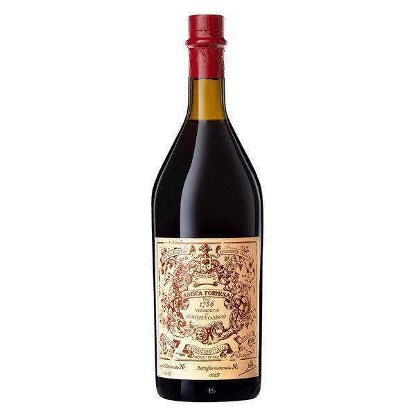 Carpano Antica Formula · Must be 21 to purchase. 750 ml. 16% ABV. A slightly bitter vermouth with floral notes. A composition of citrus, cherries, mint, vanilla, raisins and root beer among the many flavors that play with the palate. Tastes great on the rocks but also in a Negroni. 