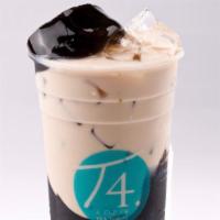 Grass Jelly Milk Tea · Early Grey Milk Tea with Grass Jelly Topping