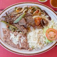 Bistec a la Mexicana Dinner  · Mexican style steak.
