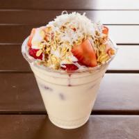 Fresas con Crema  · Natural or frozen strawberries layered with our signature sweet cream, coconut, granola, and...