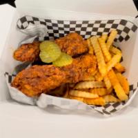 Rad Chicken Tenders · ORIGINAL OR SPICY 2pc tenders served with Texas toast, pickles, coleslaw & a side of fries o...