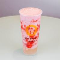 Strawberry Yogurt Shake with Crystal Boba · Grand A plain yogurt + real strawberries you can taste. Comes with crystal boba! 