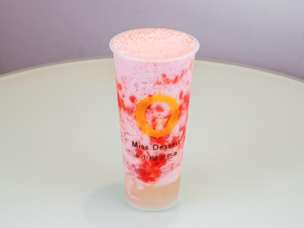 Strawberry Yogurt Shake with Crystal Boba · Grand A plain yogurt + real strawberries you can taste. Comes with crystal boba! 