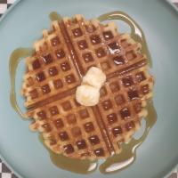 Sweet cream waffle · Made to order- Sweet cream waffles with butter and syrup