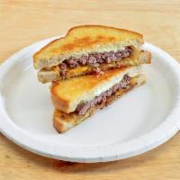 3. Patty Melt · 1/4 lb. patty, grilled onions, Swiss and American cheese.
