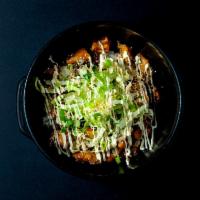 Soy Mayo Chicken Bibimbap · Soy sauce glazed chicken with lettuce and Mayo sauce with steamed rice.