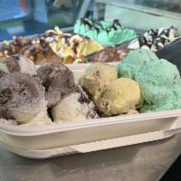 Gelato Take Home Medio · Serves 4-5 people. Up to 3 flavors. Choose among our 16 flavors of the month, all freshly ma...