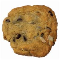 Almond Coconut Choco Chip Cookie · As featured is San Diego`s Best Deserts 2018 Best Cookie 
Almonds, Flaked Coconut & Chocolat...