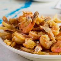 16 piece  Jumbo Lemon Pepper Shrimp · Served with french fries