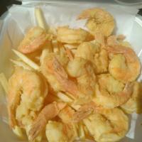 8 piece Jumbo Lemon Pepper Shrimp · Served with french fries