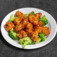 S9. General Tso's Chicken · Chunks of boneless chicken sauteed in Hunan sauce. Lightly breaded. Served with white rice. ...