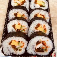 Futomaki Roll · Shrimp, egg, shiitake, kanpyo, cucumber.