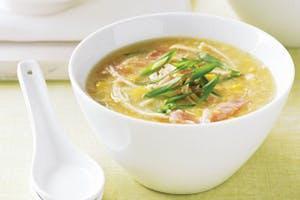 Chicken Corn Soup For 2 · Chinese. Royal Stix recommends. Chicken and sweet corn soup with egg white. Gluten free.