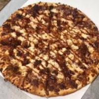 Large BBQ Chicken Pizza · Cheese, chicken, bacon served with our original BBQ sauce.