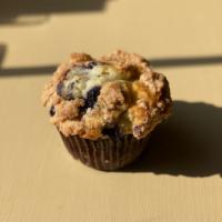 Muffin · Blueberry, chocolate chocolate chip, carrot cake with cream cheese, and cinnamon muffins! Gu...
