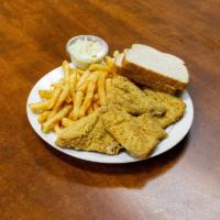 Tilapia · served with fries ,coleslaw,bread