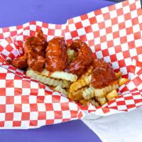 Buffalo Chicken Tenders and Fries (Spicy) · 5 buffalo style chicken tenders and specialty fries 