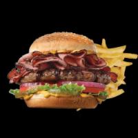 Pastrami Burger Combo · Ground beef patty and pastrami. American cheese, lettuce, tomato, pickles, onion, jalapeno r...