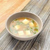 Miso Soup · tofu, wakame seaweed, green onion. dashi soup made from bonito, kelp, shiitake mushroom.