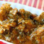 42. Gongura Goat · Goat cooked with gongura leaves and special spices.serve with rice