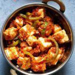 53. Paneer Kadai · Pieces of cottage cheese cooked in gravy with onions, tomatoes and bell peppers.come with rice