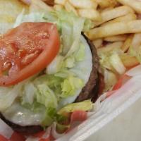 Turkey Burger · Lettuce, tomatoes, pickles, onions, and cheese.