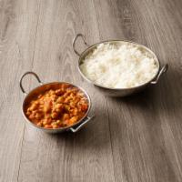 Channa Masala · Chick peas cooked with special masala sauce.