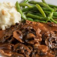 Veal Marsala Lunch  · Veal scaloppini sauteed in a mushroom Marsala wine sauce.