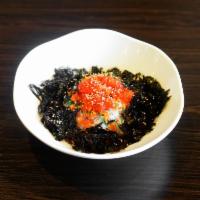 Rice Ball · Chopped carrots, chopped chives, roe, sesame oil, roasted sesame seeds, crushed Korean seawe...