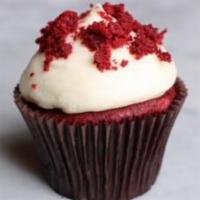 Famous Red Velvet Cupcake  · Our famous red velvet cupcake topped with cream cheese frosting and a garnish of cake crumbl...
