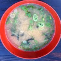 Miso Soup · Served with green onion and wakame seaweed.
16floz cup