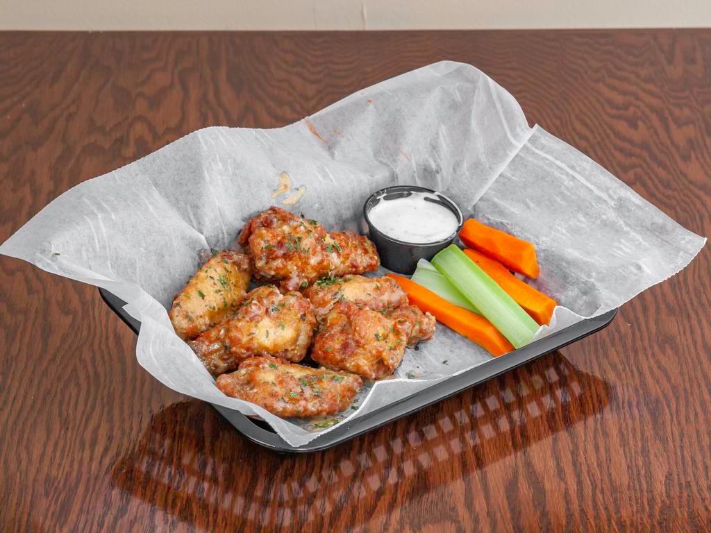Chicken Wings · Tossed with Your Choice Of Sauce. Served with Ranch.