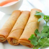 10. Spring Roll 菜卷 · Rice paper or crispy dough filled with shredded vegetables. 