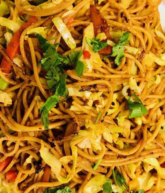 Vegetable Chow Mein · Special noodles served with onion, cabbage, green pepper, carrot and special spices.