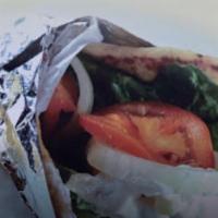 Gyro Wrap  Combo · Served with fries, 6 pieces wings and large drink.