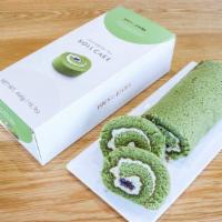 Greentea Roll Cake · Made with reasonably sourced matcha green tea, paired with buttercream. Contains egg, wheat,...